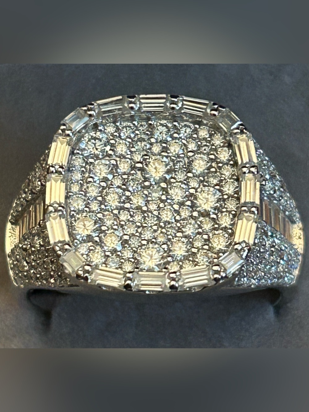 🤩WOAH! 5.00CTW Moissanite Iced Out Men’s Ring 11.55Grams 925 Sterling Silver S12